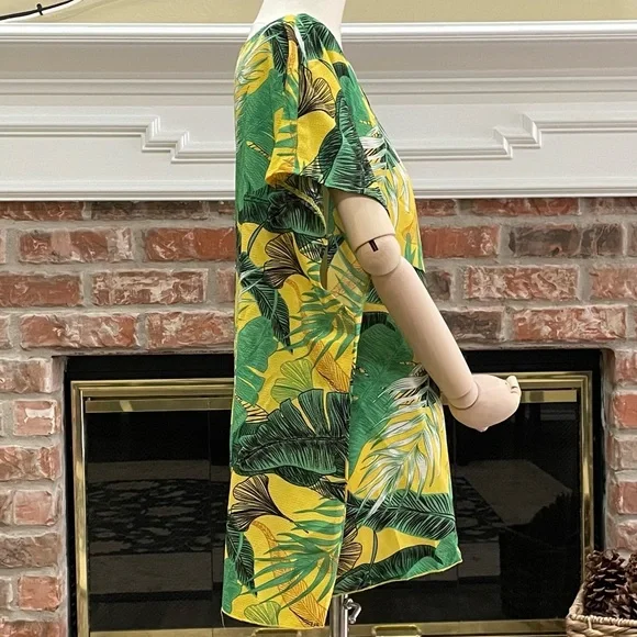 SHEIN Curve plus size tropical palm leaf print blouse / 2X / Excellent condition - Picture 3 of 11